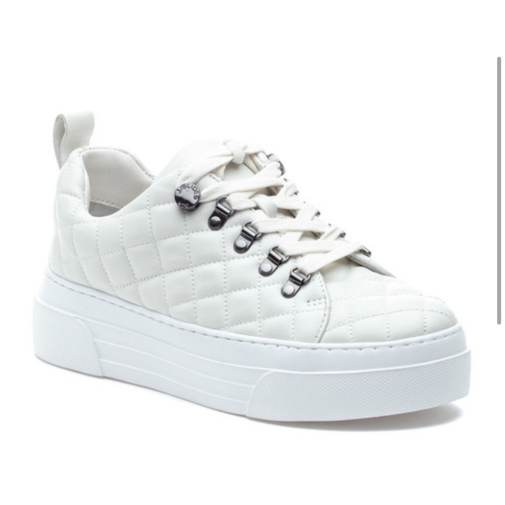 NWT J/SLIDES AIMEE White Leather Sneaker - Picture 2 of 15